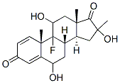 9-fluoro-16-methyl-6,11,16-trihydroxy-1,4-androstadiene-3,17-dione 구조식 이미지
