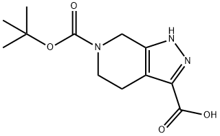 6H-Pyrazolo[3,4-c]pyridine-3,6-dicarboxylic acid, 1,4,5,7-tetrahydro-, 6-(1,1-dimethylethyl) ester Structure