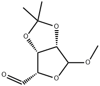D-arabino-Pentodialdo-5,2-furanoside, methyl 3,4-O-(1-methylethylidene)- (9CI) 구조식 이미지