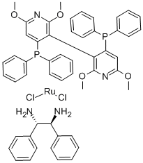 DICHLORO[(S)-(-)-2,2',6,6'-TETRAMETHOXY-4,4'-BIS(DIPHENYLPHOSPHINO)-3,3'-BIPYRIDINE][(1S,2S)-(-)-1,2-DIPHENYLETHYLENEDIAMINE]RUTHENIUM (II), MIN. 95 Structure