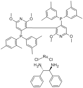 DICHLORO[(S)-(-)-2,2',6,6'-TETRAMETHOXY-4,4'-BIS(DI(3,5-XYLYL)PHOSPHINO)-3,3'-BIPYRIDINE][(1S,2S)-(-)-1,2-DIPHENYLETHYLENEDIAMINE]RUTHENIUM (II), MIN. 95 Structure
