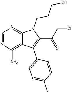 1-[4-AMino-7-(3-hydroxypropyl)-5-(4-Methylphenyl)-7H-pyrrolo[2,3-d]pyriMidin-6-yl]-2-chloro-ethanone Structure