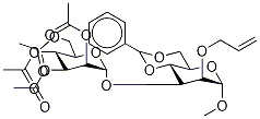 Methyl 2-O-Allyl-4,6-O-benzylidene-3-O-(2’,3’,4’,6’-tetra-O-acetyl-α-D-mannopyranosyl)-α-D-mannopyranoside 구조식 이미지
