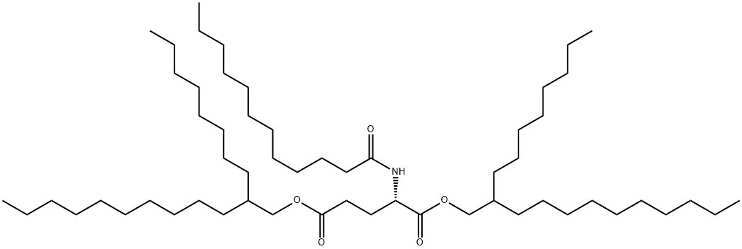 bis(2-octyldodecyl) N-(1-oxododecyl)-L-glutamate Structure
