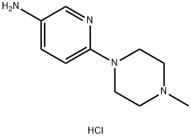 3-아미노-6-(4-메틸피페라진-1-일)피리딘삼염산염 구조식 이미지