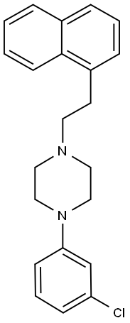 1-(3-Chlorophenyl)-4-(2-(1-naphthalenyl)ethyl)piperazine Structure