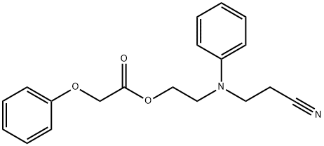 2-[(2-시아노에틸)페닐아미노]에틸페녹시아세테이트 구조식 이미지