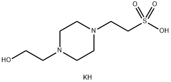 4-(2-HYDROXYETHYL)PIPERAZINE-1-ETHANESULFONIC ACID POTASSIUM SALT 구조식 이미지