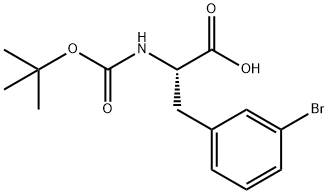 (S)-N-Boc-3-Bromophenylalanine 구조식 이미지