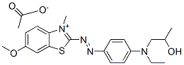 2-[[4-[ethyl(2-hydroxypropyl)amino]phenyl]azo]-6-methoxy-3-methylbenzothiazolium acetate 구조식 이미지