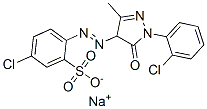 sodium 5-chloro-2-[[1-(2-chlorophenyl)-4,5-dihydro-3-methyl-5-oxo-1H-pyrazol-4-yl]azo]benzenesulphonate  구조식 이미지