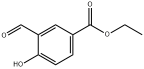 3-Formyl-4-hydroxybenzoic acid ethyl ester 구조식 이미지