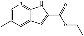 1H-Pyrrolo[2,3-b]pyridine-2-carboxylicacid,5-methyl-,ethylester(9CI) Structure