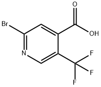 2-Bromo-5-(trifluoromethyl)isonicotinic acid Structure