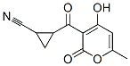 Cyclopropanecarbonitrile, 2-[(4-hydroxy-6-methyl-2-oxo-2H-pyran-3-yl)carbonyl]- (9CI) 구조식 이미지