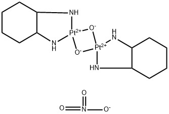 Diaquo[(1R,2R)-1,2-cyclohexanediaMine]platinuM DiMer Dinitrate 구조식 이미지