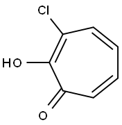 2,4,6-Cycloheptatrien-1-one,  3-chloro-2-hydroxy- Structure