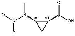 Cyclopropanecarboxylic acid, 2-(methylnitroamino)-, cis- (9CI) 구조식 이미지