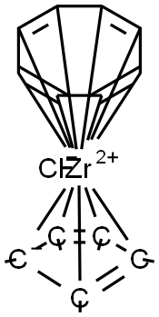 클로로(CYCLOOCTATETRAENYL)(PENTAMETHYLCYCLOPENTA-DIENYL)지르코늄(IV) 구조식 이미지