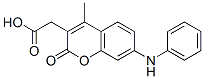7-아닐리노-4-메틸쿠마린-3-아세트산 구조식 이미지