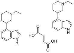 1H-Indole, 4-(1-ethyl-3-piperidinyl)-, (E)-2-butenedioate (2:1) 구조식 이미지