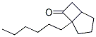 Bicyclo[3.2.0]heptan-6-one, 5-hexyl- (9CI) Structure