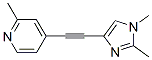 Pyridine, 4-[(1,2-dimethyl-1H-imidazol-4-yl)ethynyl]-2-methyl- (9CI) 구조식 이미지