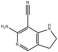 1H-Pyrrolo[3,2-c]pyridine-7-carbonitrile,  6-amino-2,3-dihydro- Structure