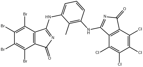 4,5,6,7-tetrabromo-3-[[2-methyl-3-[(4,5,6,7-tetrachloro-1-oxo-1H-isoindol-3-yl)amino]phenyl]amino]-1H-isoindol-1-one Structure