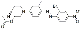 2-[4-[(2-bromo-4-nitrophenyl)azo]-N-(2-cyanoethyl)-3-methylanilino]ethyl acetate  Structure