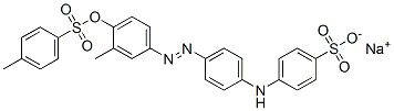 sodium 4-[4-[[3-methyl-4-[[(p-tolyl)sulphonyl]oxy]phenyl]azo]anilino]benzenesulphonate 구조식 이미지