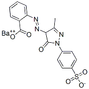 barium 2-[[4,5-dihydro-3-methyl-5-oxo-1-(4-sulphonatophenyl)-1H-pyrazol-4-yl]azo]benzoate 구조식 이미지