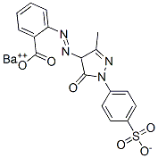 barium 2-[[4,5-dihydro-3-methyl-5-oxo-1-(4-sulphonatophenyl)-1H-pyrazol-4-yl]azo]benzoate Structure