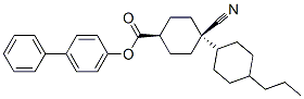 4-Cyano-4'-biphenylyl trans-4-(4-propylcyclohexyl)-1-cyclohexanecarboxylate 구조식 이미지