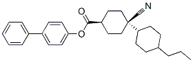 4-Cyano-4'-biphenylyl trans-4-(4-propylcyclohexyl)-1-cyclohexanecarboxylate Structure