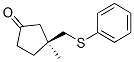 Cyclopentanone, 3-methyl-3-[(phenylthio)methyl]-, (3S)- (9CI) Structure
