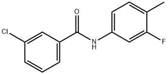 3-chloro-N-(3-fluoro-4-methylphenyl)benzamide 구조식 이미지