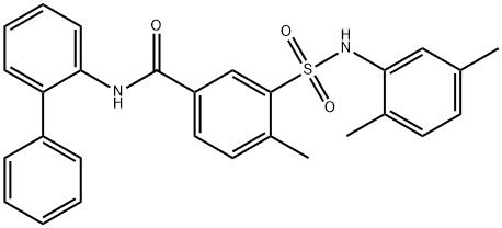 N-(biphenyl-2-yl)-3-(N-(2,5-diMethylphenyl)sulfaMoyl)-4-MethylbenzaMide Structure
