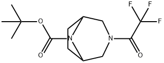 3,8-Diazabicyclo[3.2.1]octane-8-carboxylic acid, 3-(2,2,2-trifluoroacetyl)-, 1,1-diMethylethyl ester Structure