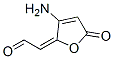 아세트알데히드,(3-아미노-5-옥소-2(5H)-푸라닐리덴)- 구조식 이미지