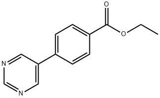 4-피리미딘-5-YL-벤조산에틸에스테르 구조식 이미지
