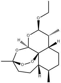 (3R,12aR)-3,6α,9β-Trimethyl-3β,12α-epoxy-3,4,5,5aα,6,7,8,8aα,9,10-decahydro-10α-ethoxypyrano[4,3-j]-1,2-benzodioxepin 구조식 이미지