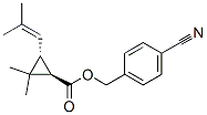 (1R,3R)-2,2-Dimethyl-3-(2-methyl-1-propenyl)cyclopropanecarboxylic acid (4-cyanophenyl)methyl ester Structure