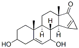 3H-Cycloprop[15,16]androsta-5,15-dien-17-one,15,16-dihydro-3,7-dihydroxy-, 구조식 이미지