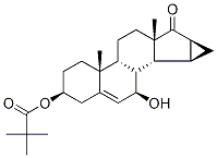 3H-Cycloprop[15,16]androsta-5,15-dien-17-one,3-(2,2-dimethyl-1- 구조식 이미지