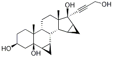 (3S,5R,6R,7R,8R,9S,10R,13S,14S,15S,16S,17S)-octadecahydro-17-(3-hydroxy-1-propynyl)-10,13-dimethyl-5H-dicyclopropa[6,7:15,16]cyclopenta[a]phenanthrene-3,5,17-triol Structure