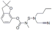 (2,2-디메틸-3H-벤조푸란-7-일)N-(부틸-(시아노메틸)아미노)술파닐-N-메틸-카르바메이트 구조식 이미지