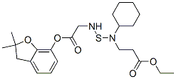 에틸3-[시클로헥실-[(2,2-디메틸-3H-벤조푸란-7-일)옥시카르보닐-메틸-아미노]술파닐-아미노]프로파노에이트 구조식 이미지