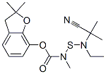 (2,2-dimethyl-3H-benzofuran-7-yl) N-(2-cyanoethyl-propan-2-yl-amino)su lfanyl-N-methyl-carbamate Structure