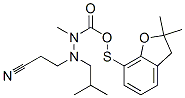 (2,2-dimethyl-3H-benzofuran-7-yl) N-(2-cyanoethyl-(2-methylpropyl)amin o)sulfanyl-N-methyl-carbamate Structure